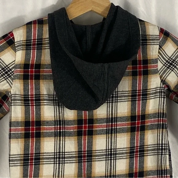 Art Class Toddler Boy Hooded Flannel Long Sleeve Button Up Shirt Size 2T - Picture 11 of 16
